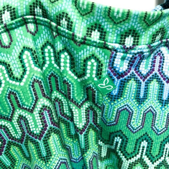 [SOLD] Prana Women's Size M Quinn Dress Cool Green Ibiza Racerback Knee Length - Picture 6 of 10